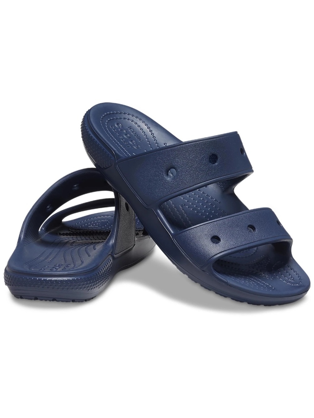CROCS Men's Double-Strap Slide Sandals in Navy